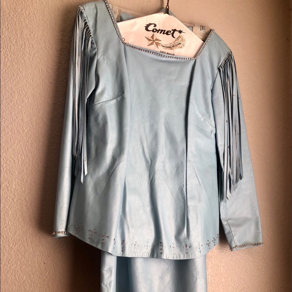 Hand made sheepskin Rodeo Queen top and skirt